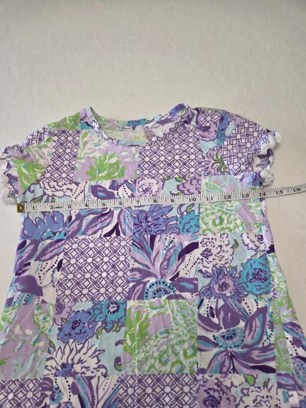 Lilly Pulitzer Girls Mini Cody Dress Multi Juicy Story Patchwork size M 6/7